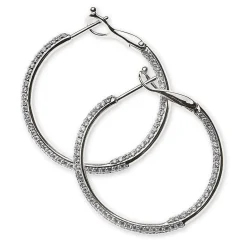 Creolen Weissgold 750 Brillanten 2.01.00ct. 30mm