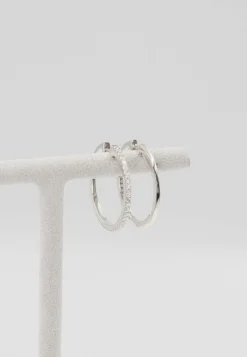 Creolen Weissgold 750 Brillanten 0.26ct. 21mm