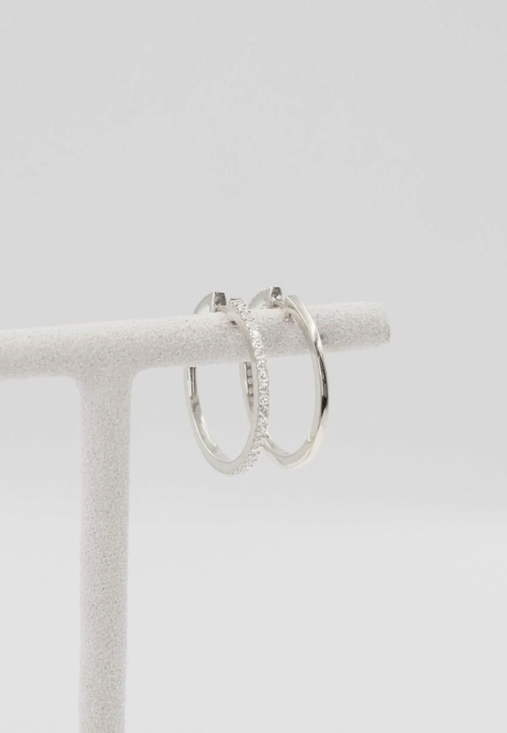 Creolen Weissgold 750 Brillanten 0.26ct. 21mm