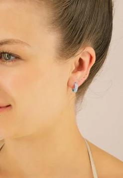 Creolen Weissgold 750 Brillanten 0.48ct. Scharnier 12mm