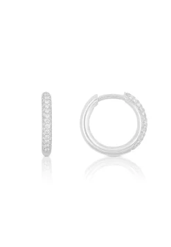 Creolen Weissgold 750 Diamant 0.24ct. 15mm