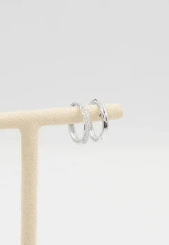 Creolen Weissgold 750 Diamant 0.24ct. 15mm