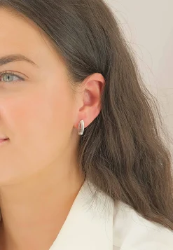 Creolen Weissgold 750, 17x5mm