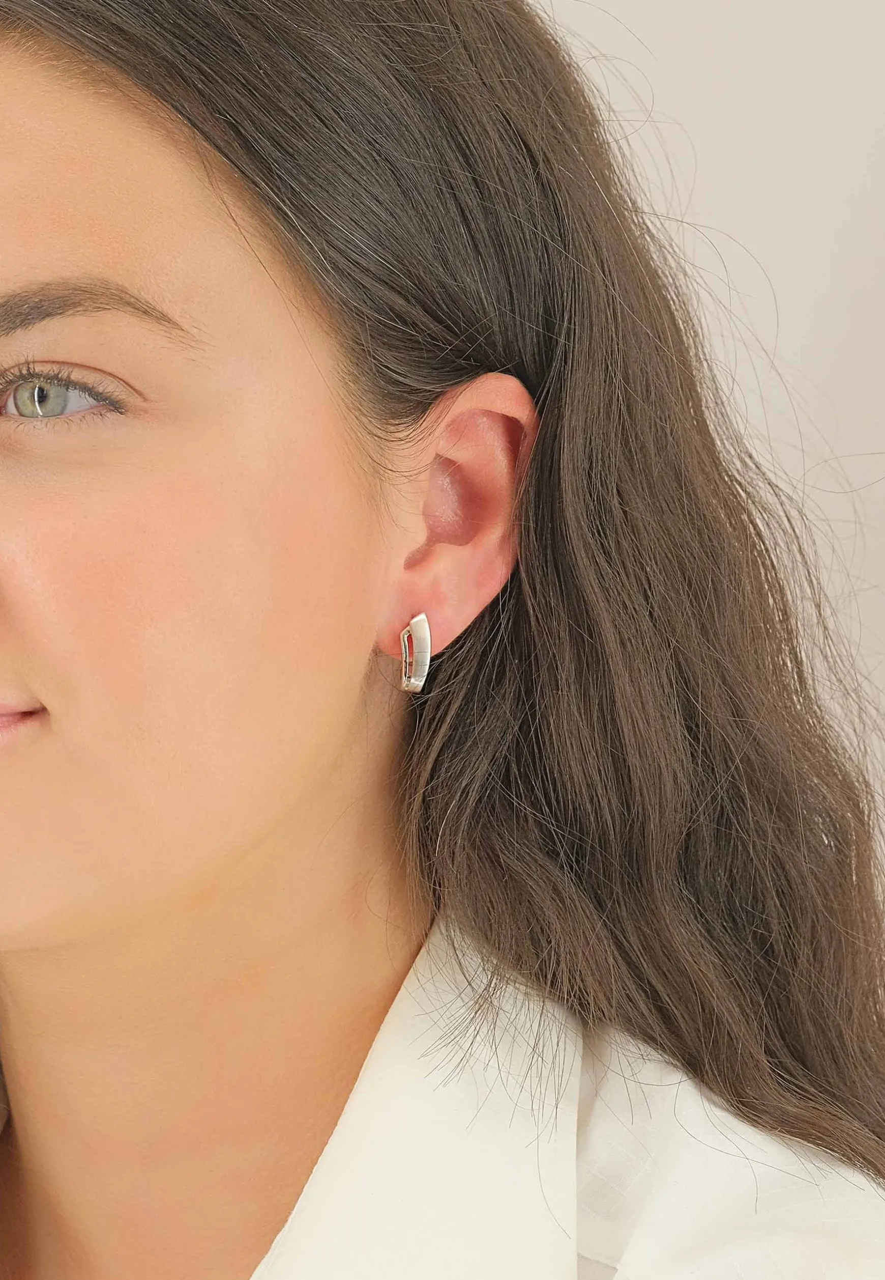 Creolen Weissgold 750, 17x5mm