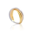 Damenring Tricolor Weiss-/Gelb-/Rotgold 750