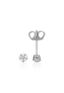 Diamantohrringe Weissgold 750 Brillanten 0.12ct. 4mm