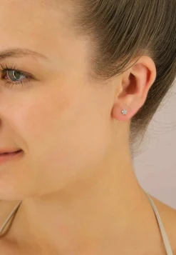 Diamantohrringe Weissgold 750 Brillanten 0.12ct. 4mm