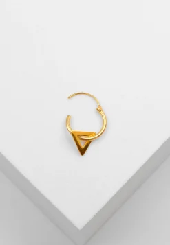 Einzel-Creole mit Dreieck Gelbgold 750, 13mm