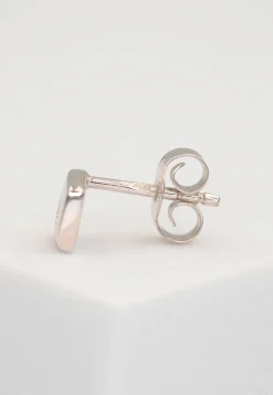 Einzel-Ohrstecker Weissgold 750 Zirkonia 7mm
