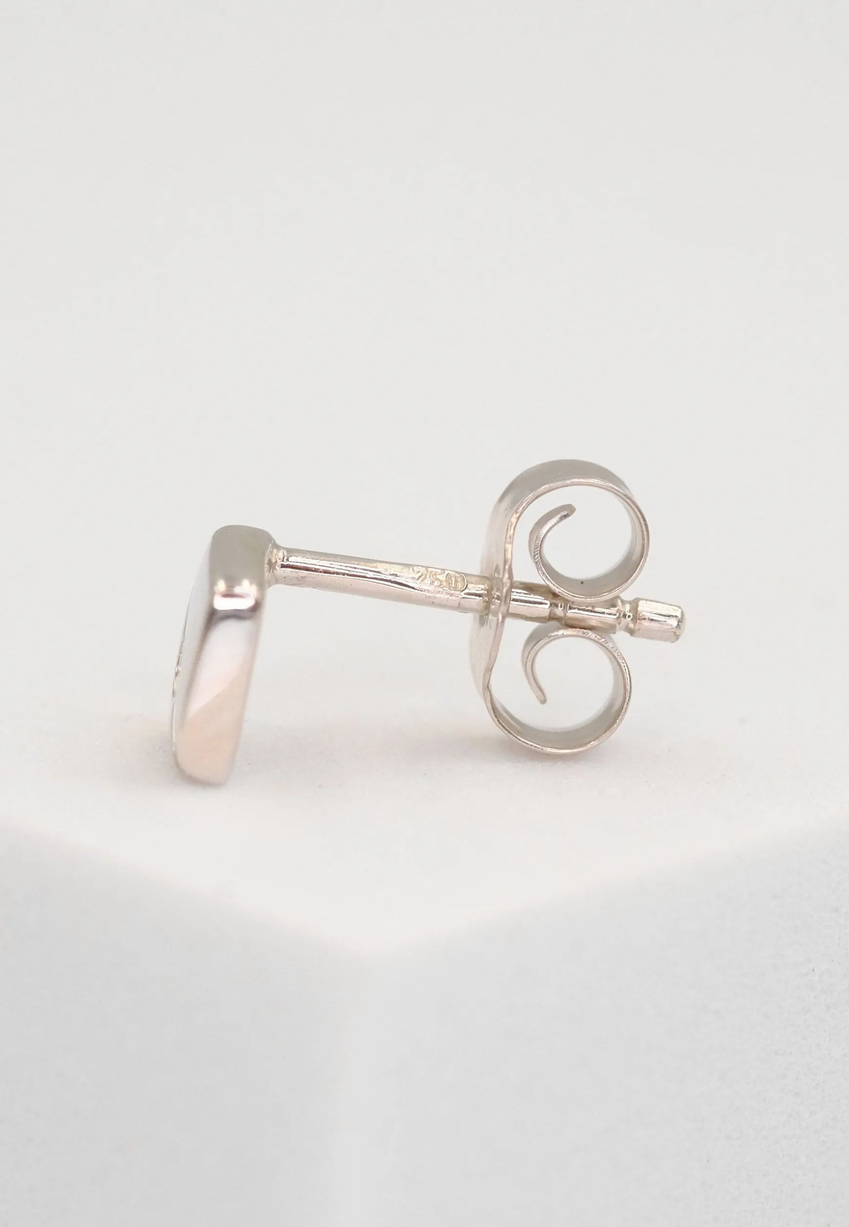 Einzel-Ohrstecker Weissgold 750 Zirkonia 7mm