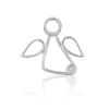 Engel Anhänger Weissgold 750 Diamant 0.0075ct. 13x15mm