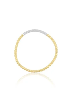 Flexarmband 750/18K Bicolor, Diamant 0.40ct. 17cm