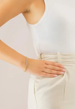 Flexarmband 750/18K Bicolor, Diamant 0.40ct. 17cm