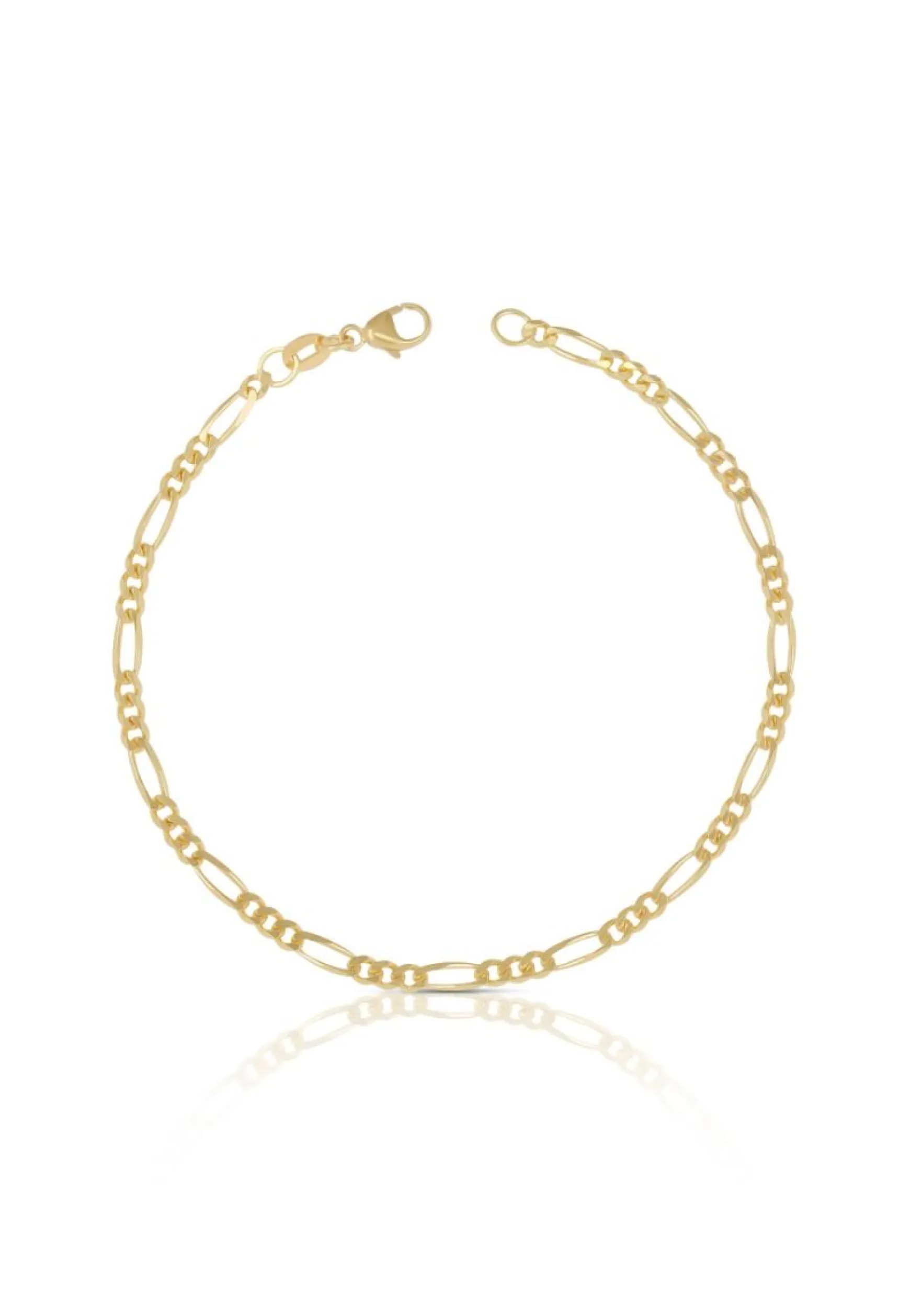 Fusskette Figaro Gelbgold 750, 24cm, 2.9mm