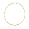 Fusskette Panzer Gelbgold 750, 24cm, 1.9mm