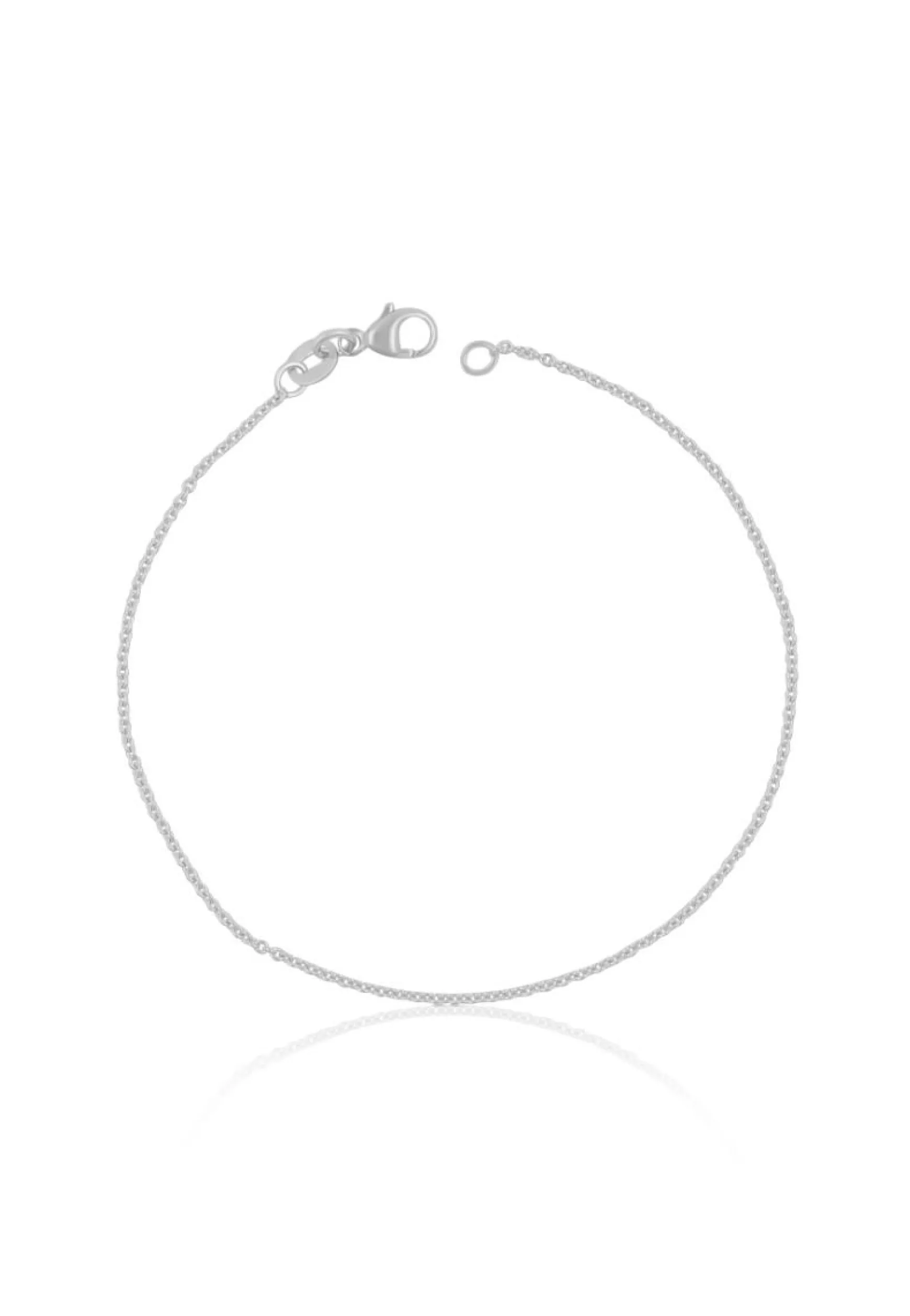 Fusskette Rundanker Weissgold 750, 24cm, 1.3mm