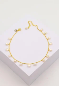 Fusskette Silber 925 Süsswasserperle 4-5mm