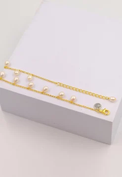 Fusskette Silber 925 Süsswasserperle 4-5mm