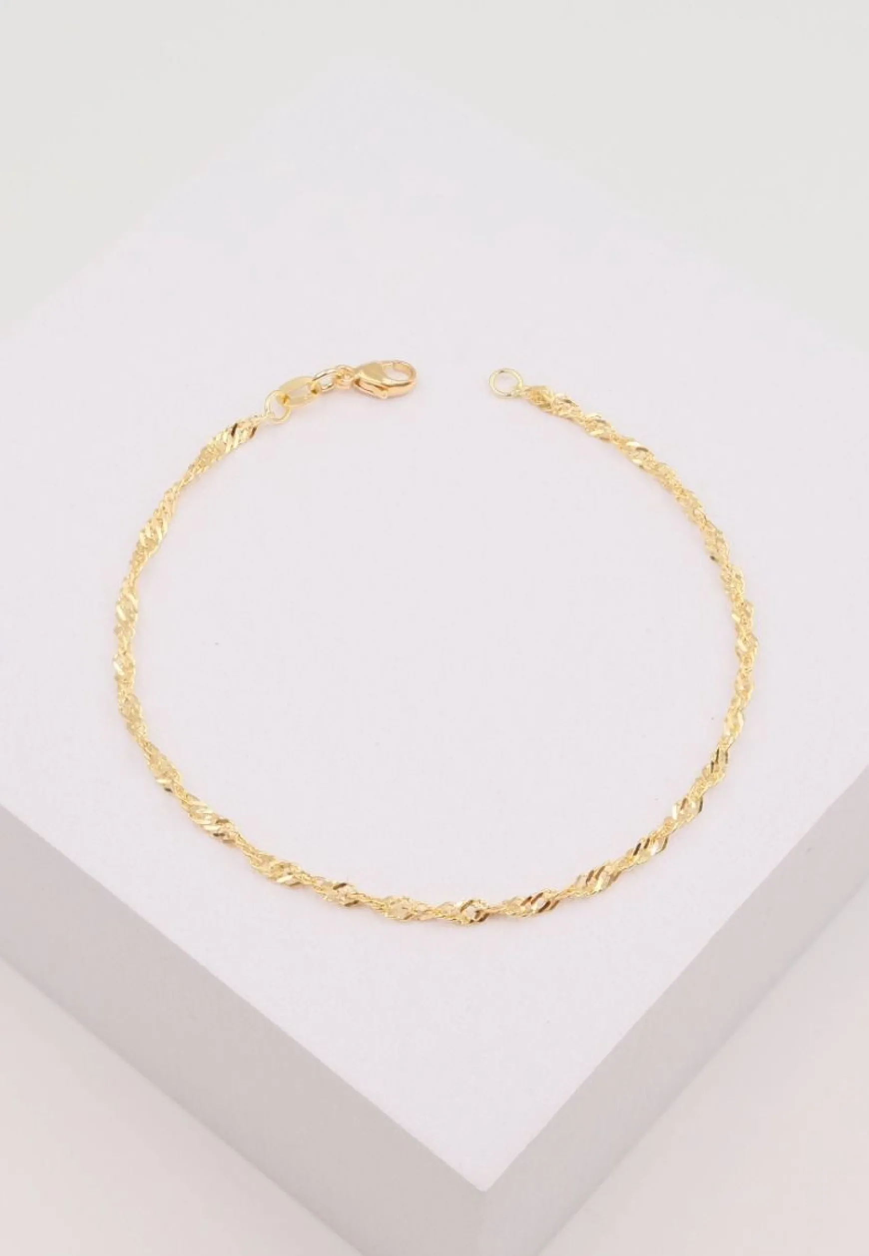 Fusskette Singapur Gelbgold 750, 24cm, 2.4mm