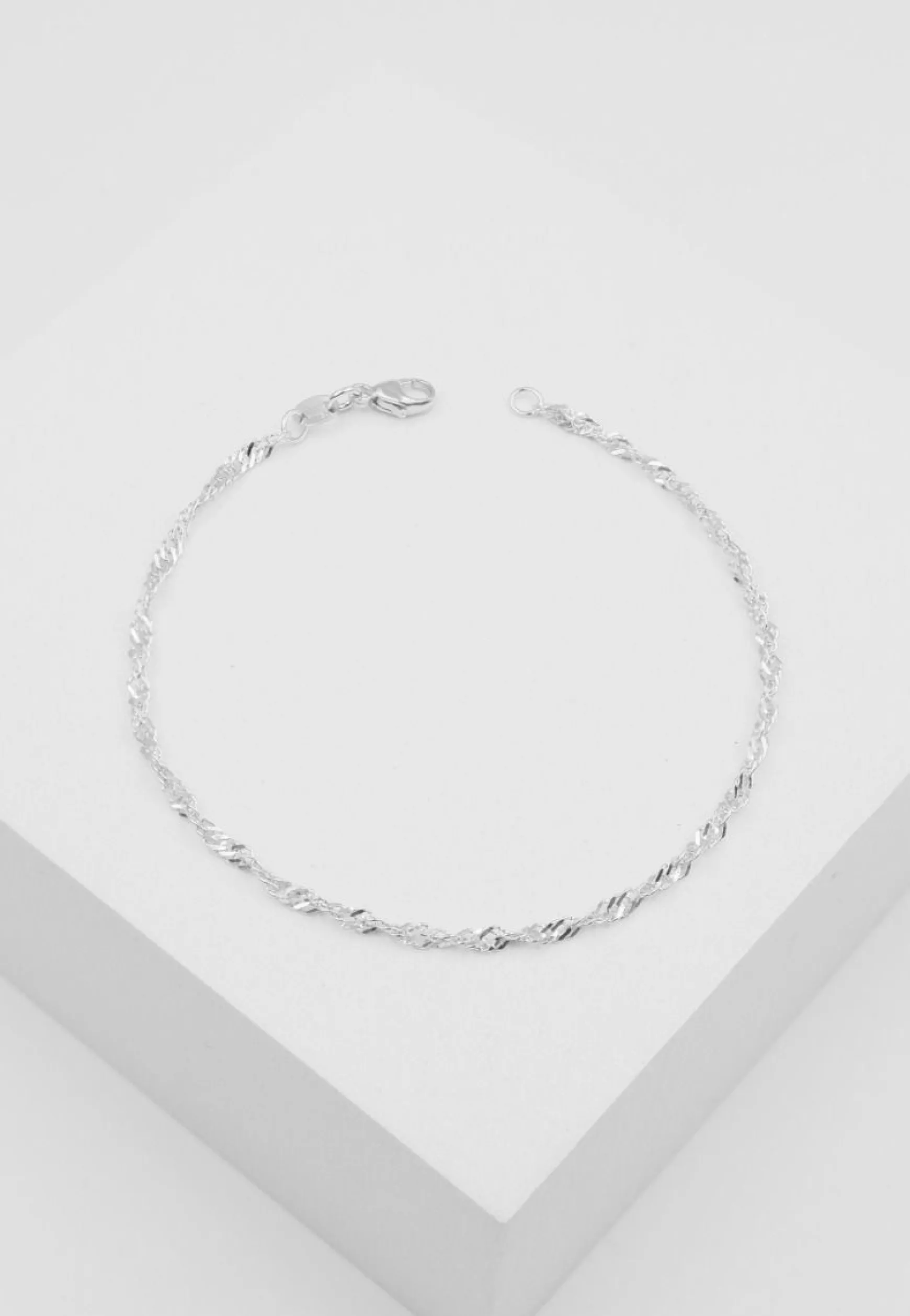 Fusskette Singapur Weissgold 750, 24cm, 2.4mm