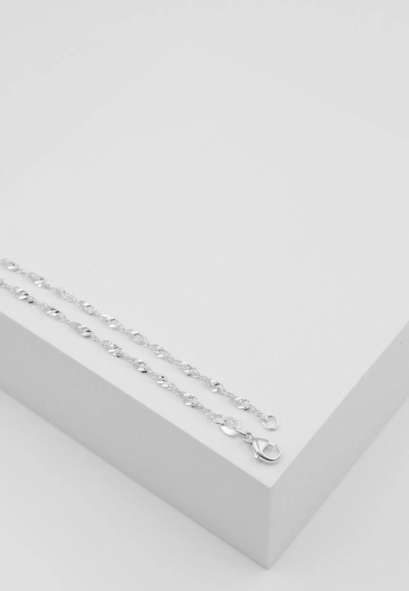 Fusskette Singapur Weissgold 750, 24cm, 2.4mm