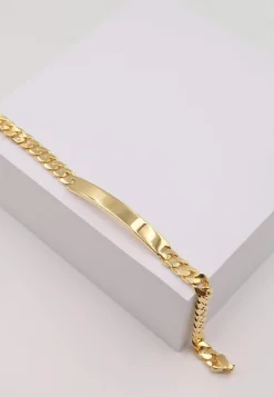 ID-Armband Panzer Gelbgold 750, 22cm, 6mm