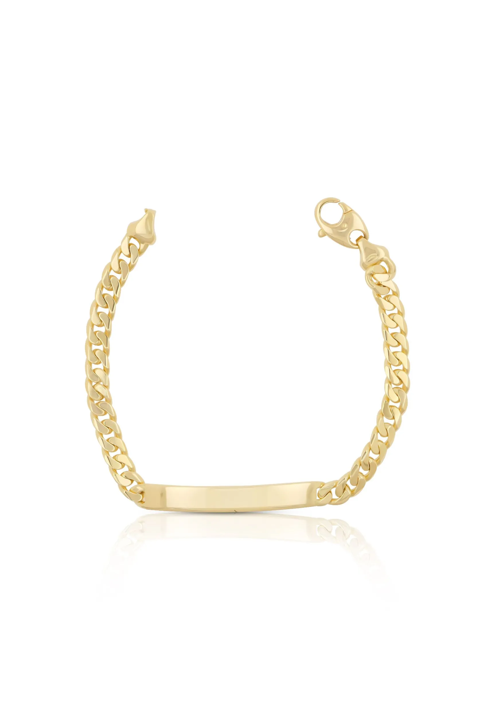 ID-Armband Panzer Gelbgold 750, 22cm, 6mm