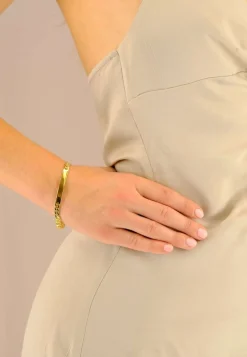 ID-Armband Panzer Gelbgold 750, 19cm, 6mm