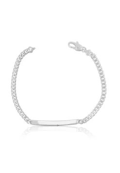 ID-Armband Panzer Weissgold 750, 19cm, 4mm