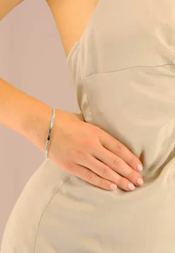 ID-Armband Panzer Weissgold 750, 19cm, 4mm