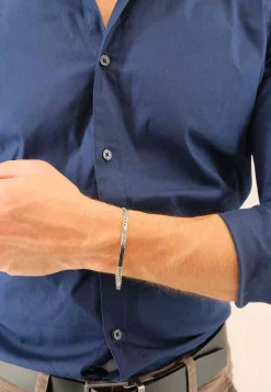 ID-Armband Panzer Weissgold 750, 19cm, 4mm