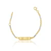 ID-Bracelet Fantasie Gelbgold 585, 2.3mm, 14cm