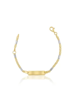 ID-Bracelet Fantasie Gelbgold 585, 2.3mm, 14cm