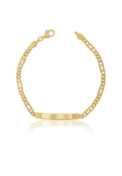 ID-Bracelet Fantasie Gelbgold 750, 4.2mm, 19cm