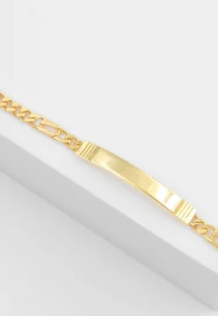 ID-Bracelet Fantasie Gelbgold 750, 4.2mm, 19cm