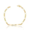ID-Bracelet Figaro Gelbgold 750, 22cm, 4mm