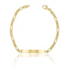 ID-Bracelet Figaro Gelbgold 750, 3.4mm, 19cm