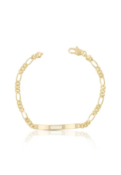 ID-Bracelet Figaro Gelbgold 750, 22cm, 4mm