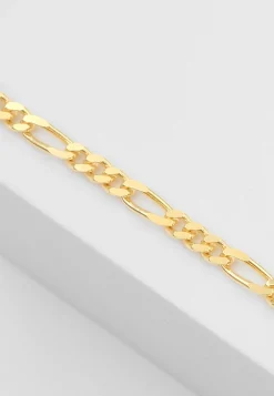 ID-Bracelet Figaro Gelbgold 750, 3.4mm, 19cm