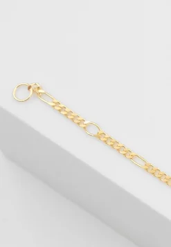 ID-Bracelet Figaro Gelbgold 750 Diamant 0.0075ct. 1.8mm, 14cm