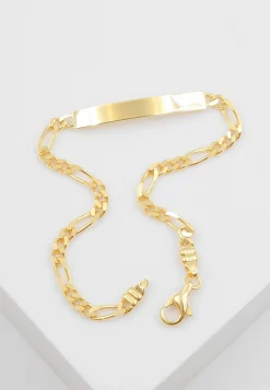ID-Bracelet Figaro Gelbgold 750, 3.4mm, 19cm