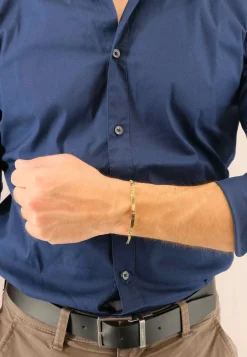 ID-Bracelet Figaro Gelbgold 750, 22cm, 4mm