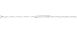 ID-Bracelet Figaro Silber 925, 3.3mm, 19cm
