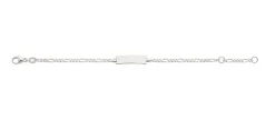 ID-Bracelet Figaro Silber 925, 2.3mm, 14cm