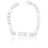 ID-Bracelet Figaro Silber 925, 7.6mm, 21cm