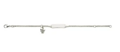 ID-Bracelet Figaro Silber 925 Schmetterling, 2.1mm, 14cm