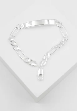 ID-Bracelet Figaro Silber 925, 7.6mm, 21cm