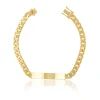 ID-Bracelet Panzer Gelbgold 750, 5.8mm, 21cm