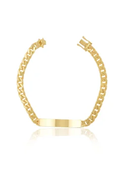 ID-Bracelet Panzer Gelbgold 750, 5.8mm, 21cm