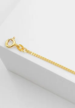 ID-Bracelet Panzer Gelbgold 585, Schild diamantiert 1.7mm, 14cm